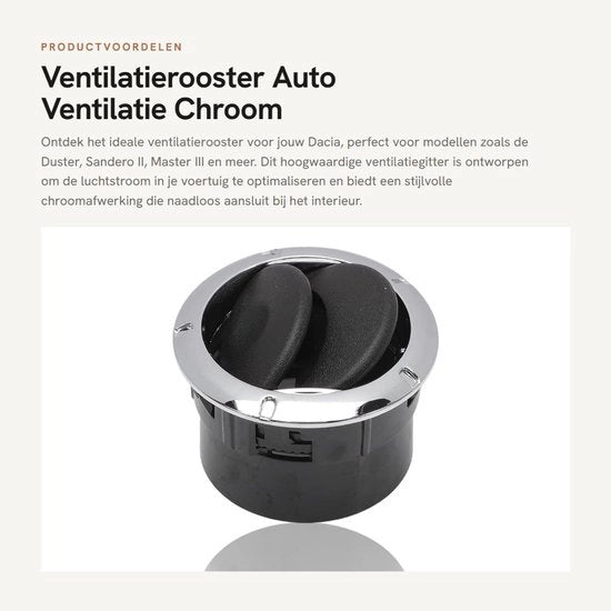 Ventilatorettorero in acciaio verniciato - Gabbia di ventilazione - Valvola di scarico - Compatibile con Dacia - Codici di riferimento OE 8200817797 - Posizione di installazione Sinistra/Destra/Centrale