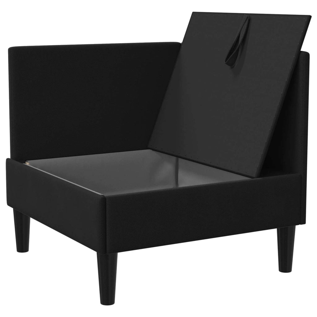 Divano | Divano da soggiorno | Sofa Angolare con Storage Nero Velluto