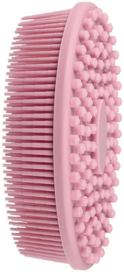 Scrub corpo a base di silicone, 2-in-1 spazzola per il corpo e massaggio cutaneo, rosa