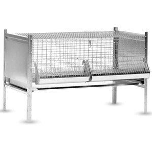 Mangiatoia per polli in lamiera zincata con ganci lunghezza 72 cm