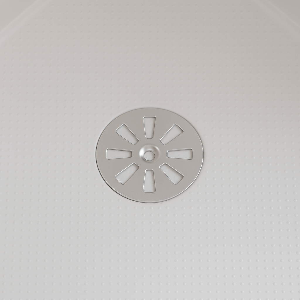 Griglia tonda per piatto doccia in acciaio inox diametro 80 mm DH