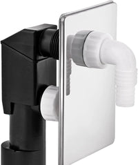 Piastra sifone lavatrice cromata 160 x 110 mm con foro diametro 34 mm DH