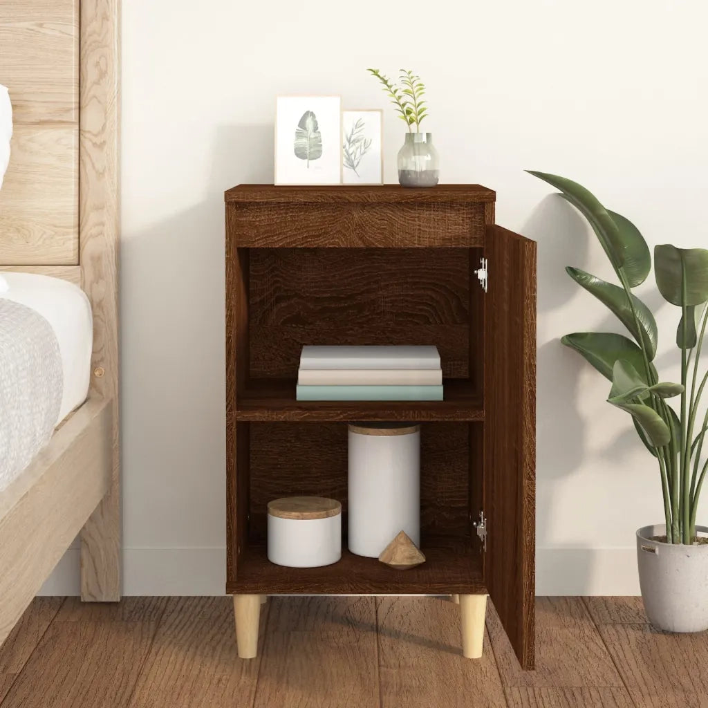 Comodino | Armadio da Notte | Mobiletto da notte Rovere Marrone 40x35x70 cm in Legno Multistrato