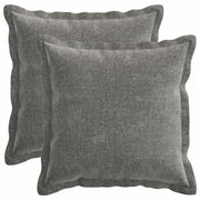 Federa 2 pcs HOUTEN Grigio Scuro 45 x 45 cm Tessuto Chenille 918682