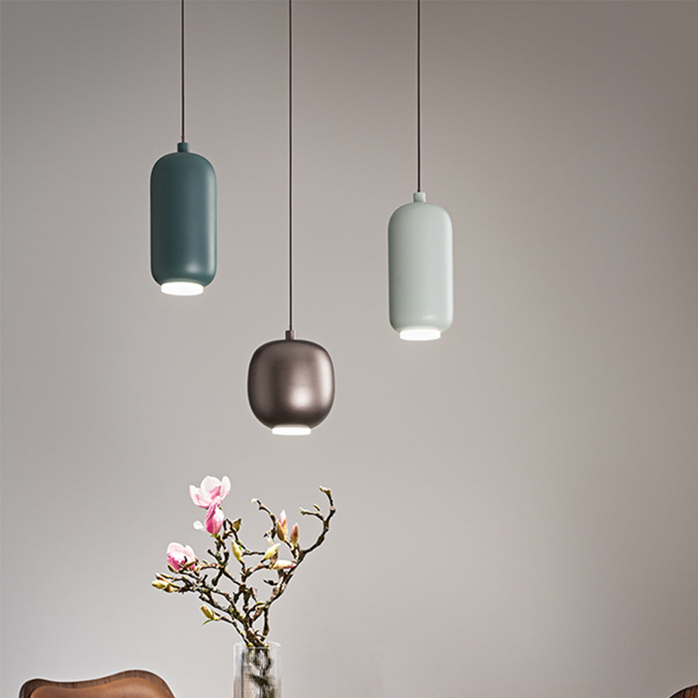 Sospensione Minimal Bullet Metallo Multicolor Led 3X6W 3000K