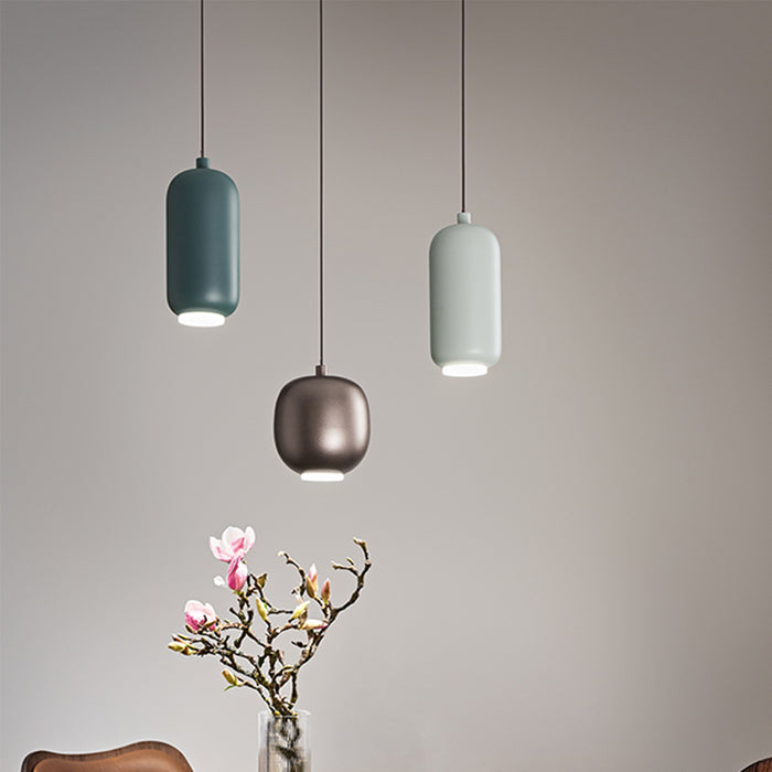 Sospensione Minimal Bullet Metallo Multicolor Led 3X6W 3000K