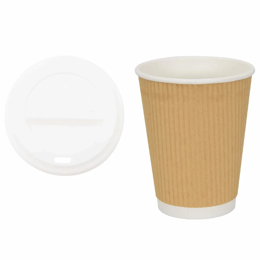 vidaXL Tazze da Caffè in Carta con Coperchi 1000 pz 12oz 300 ml