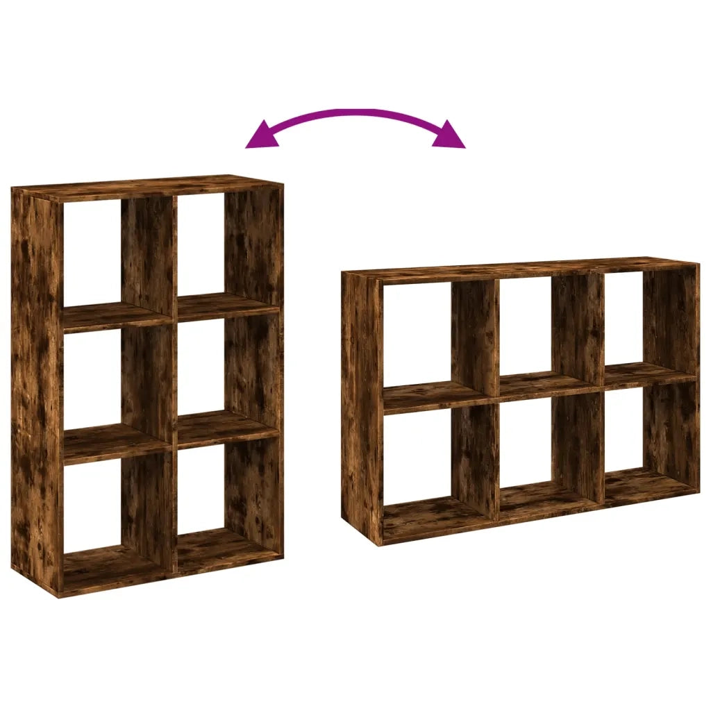 Libreria Divisorio Rovere Fumo 69,5x29x103,5cm in Truciolato 858016