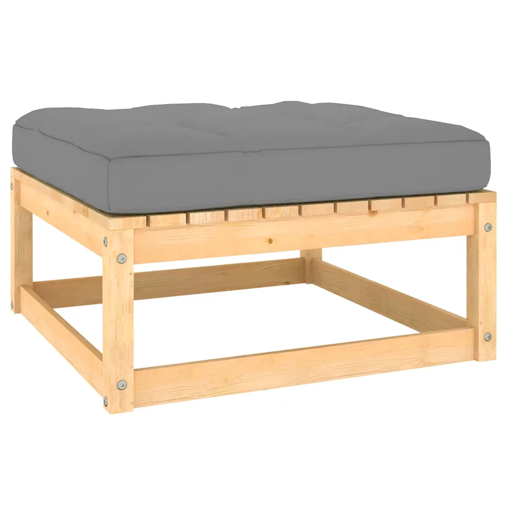 Set Divani da Giardino 3 pz con Cuscini Legno Massello di Pino 805765