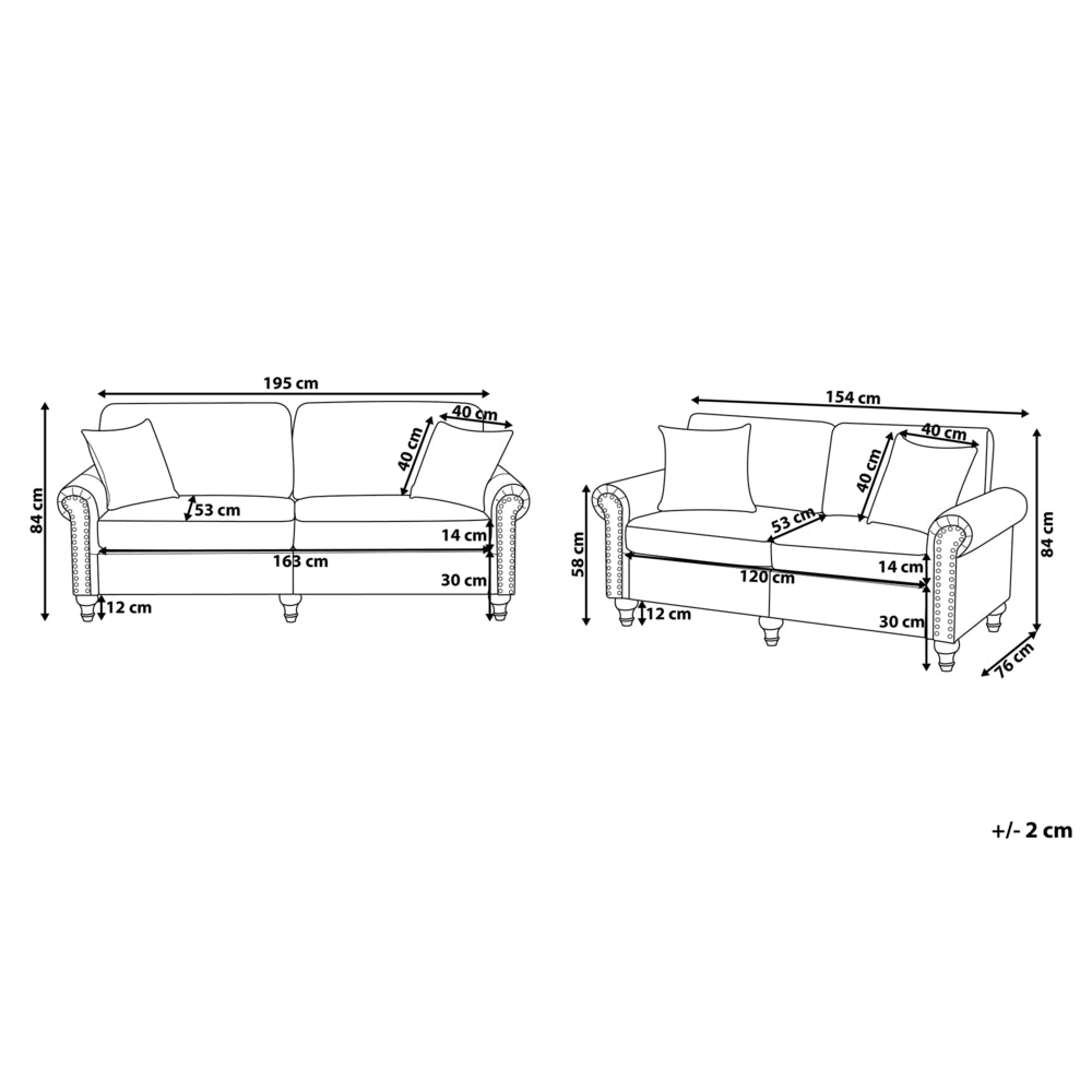 Set di divani moderni in tessuto bianco a 2 e 3 posti con cuscini soggiorno stile moderno