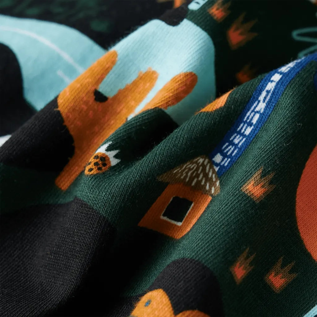 Pigiama da Bambino a Maniche Lunghe Verde Scuro 116 CFW3649862