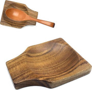 Sostegno per cucchiai in cucina - piccolo supporto in legno liscio per piano cottura - oggetto di uso comune per spatole - cucchiai - pinza