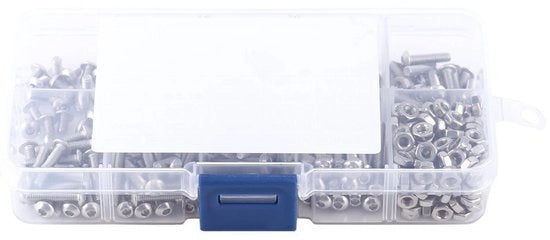 Set di viti in acciaio inossidabile 304 - 340 pezzi - M3 x 5/6/8/10/12/14/16/18/20 mm - Resistente alla corrosione - Testa curva