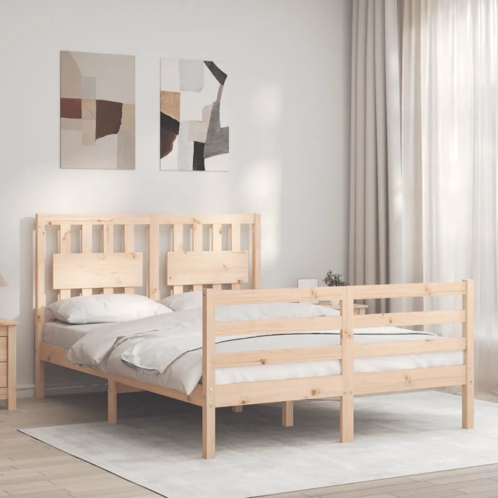 Giroletto con Testiera-Struttura Letto con testiera Double in Legno Massello 175312