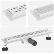 Drenaggio doccia con design a striscia Argento 60 cm CFW7313216