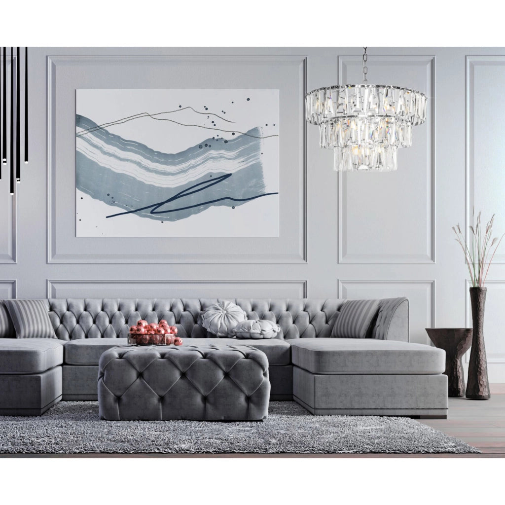 Maytoni Lampadario contemporaneo Puntes 18 luci E14 cromo metallo cristallo