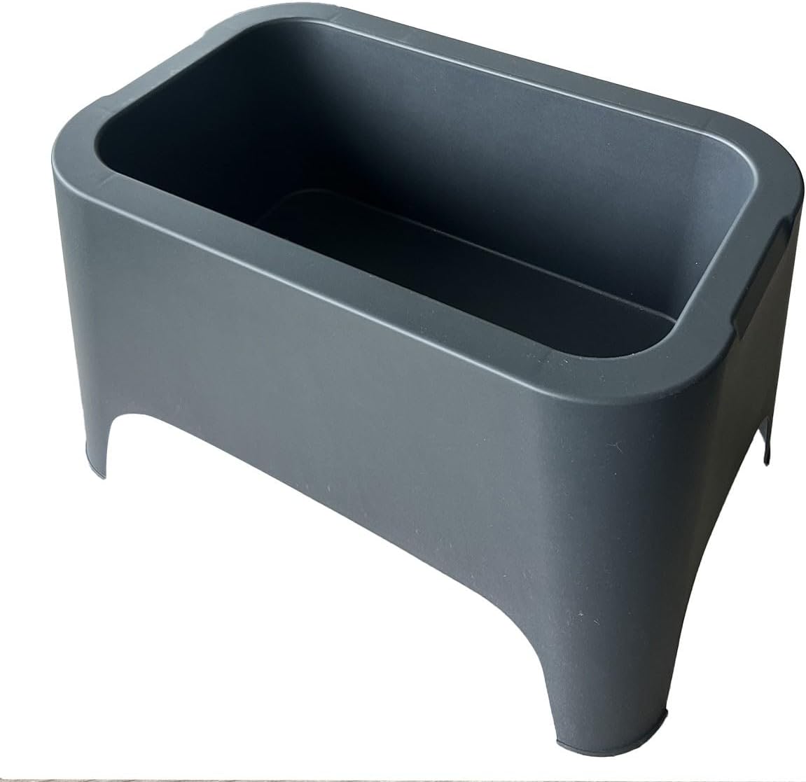 Tavolino Petra per interno ed esterno con vano portaoggetti 21 litri colore nero antracite Toomax confezione 4 pezzi