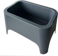 Tavolino Petra per interno ed esterno con vano portaoggetti 21 litri colore nero antracite Toomax confezione 4 pezzi