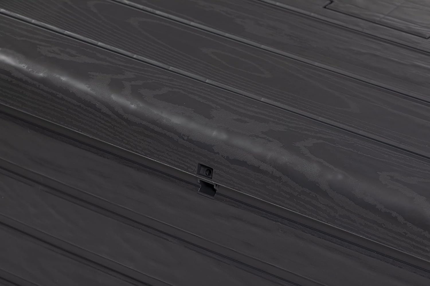 Panchina da esterno Foreverspring con baule portaoggetti 270 litri effetto legno colore nero antracite Toomax