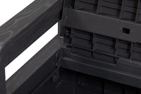 Panchina da esterno Foreverspring con baule portaoggetti 270 litri effetto legno colore nero antracite Toomax