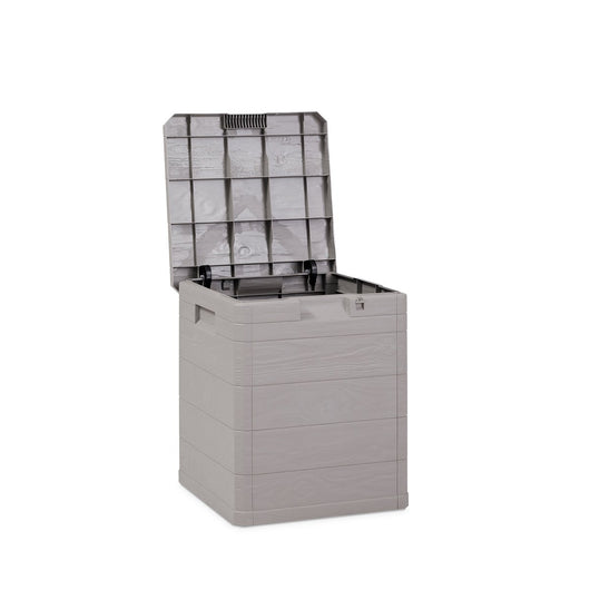 Baule multiuso Woody’s 90 litri in resina per interno colore tortora predisposto per lucchetto Toomax