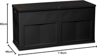 Baule multiuso Trend 320 litri in resina per esterno apertura con lucchetto colore nero Toomax