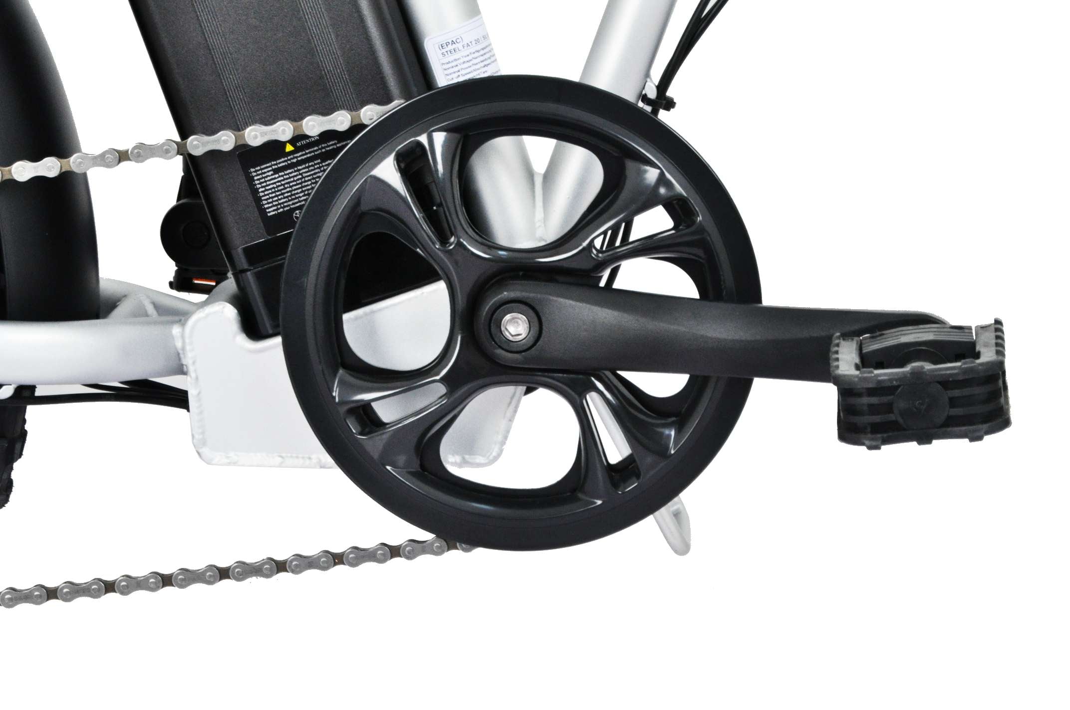 F.LLI SCHIANO fat pieghevole 20" acciaio forcella ammortizzata  10.4 ah LCD Silver