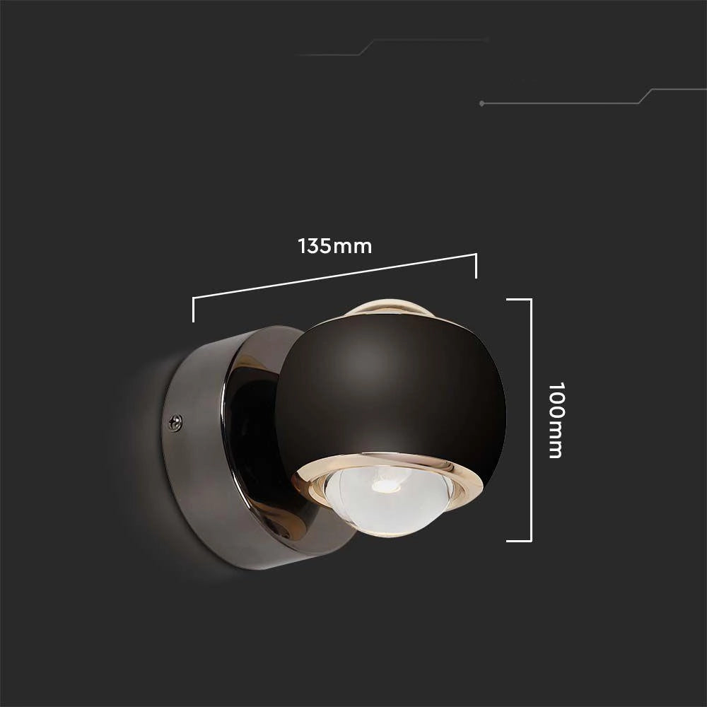 V-TAC Applique LED 10W Nero su/giù 3000K 950lm VT-7504