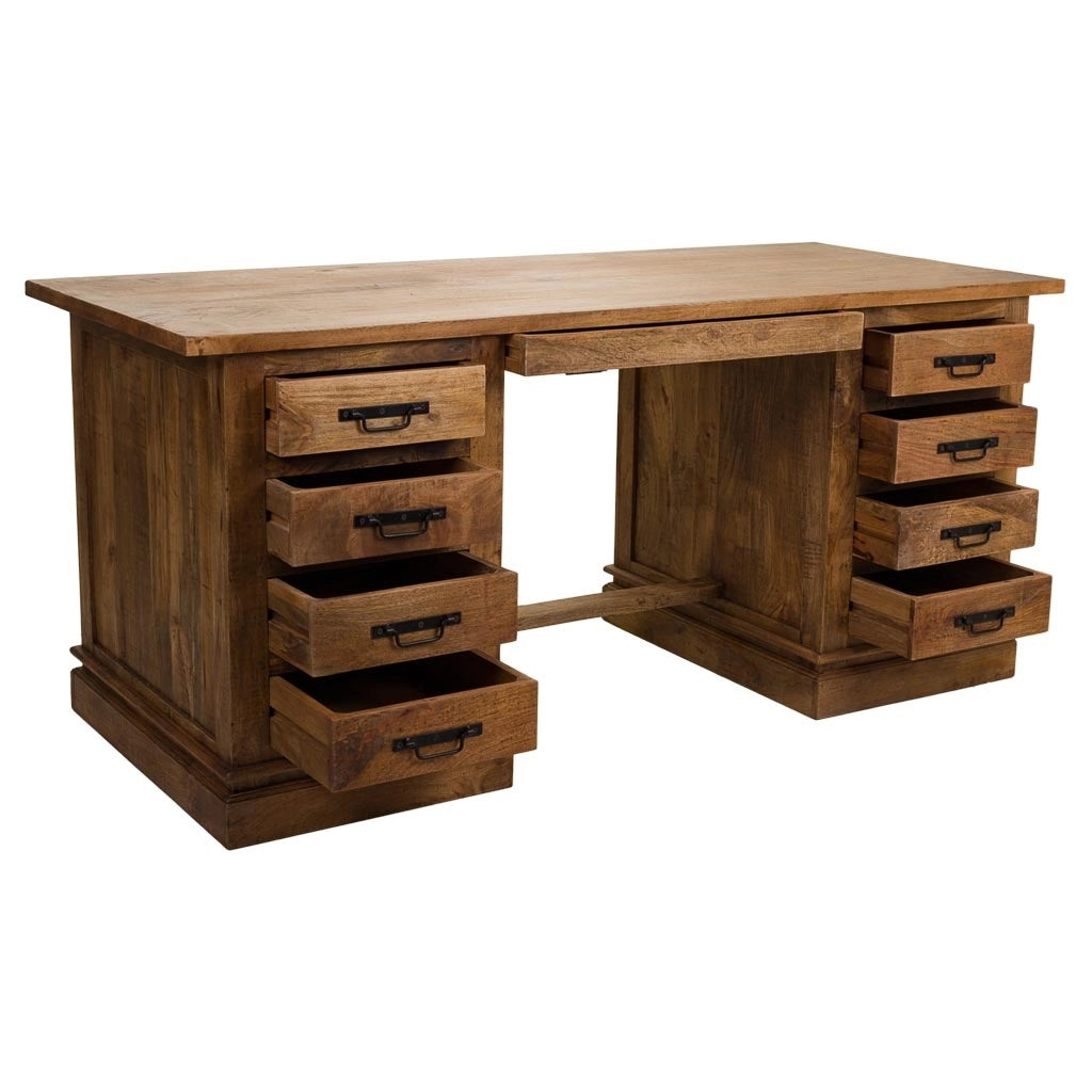 Scrivania in legno marrone 180x75x80h