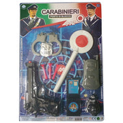 Trade Shop - Set Carabinieri Pistola Manette Paletta Distintivo Radio Bambini Bimbo Eta' 3+ -