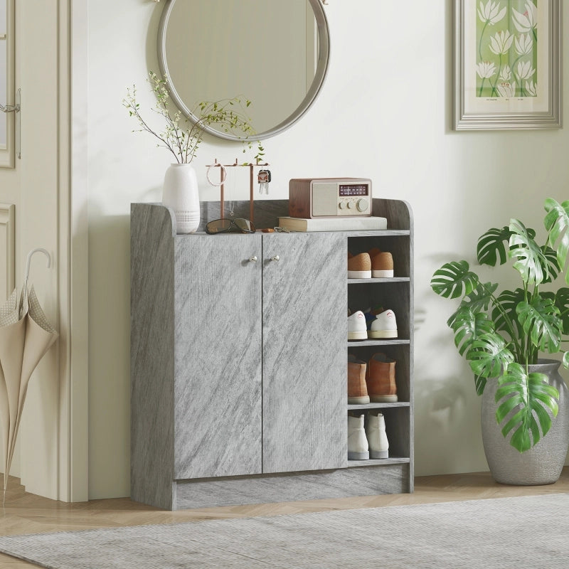 SCARPIERA con ripiano a 4 livelli, 83 x 30 x 90 cm, Grigio