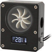 Contatore di Corrente per Acqua G1-4 Filtro di Raffreddamento Corrente Contatore con Display LCD - Sistema di Raffreddamento PC - Piccolo Contatore di Corrente 3Pin 12V con Display LCD - Nero