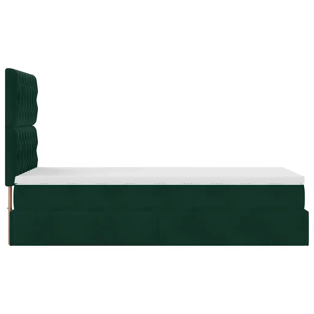 Struttura Letto Pouf con Materassi 80x200 cm Velluto 3314357