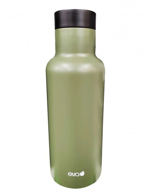Borraccia in acciaio colorata 450 ml tappo automatico verde