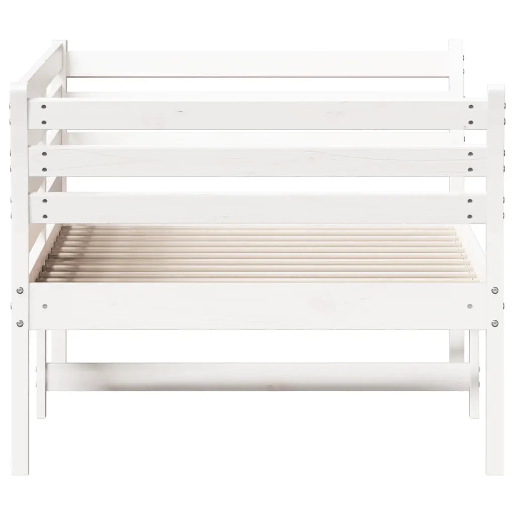Dormeuse senza Materasso-Divano Letto-Struttura Letto Bianca 90x200 cm Legno Massello Pino 747518