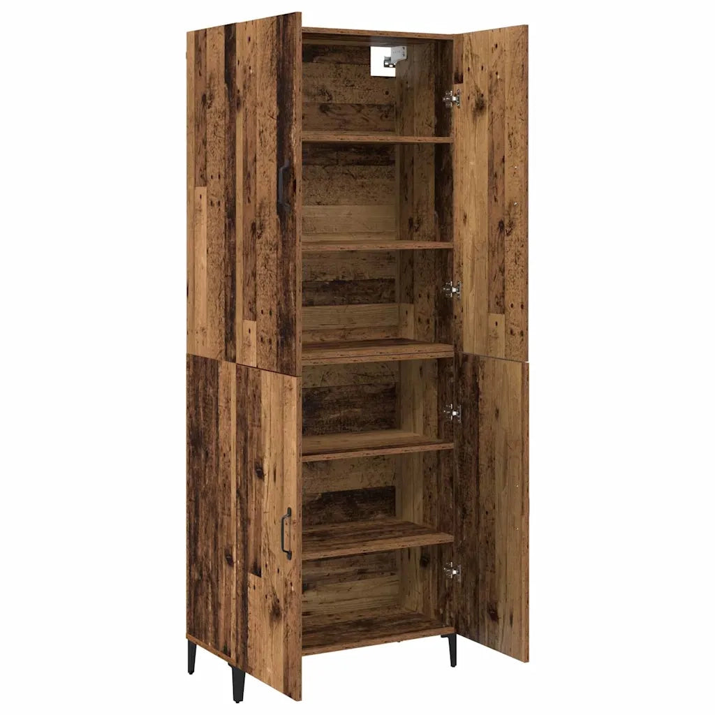 Credenza 2 pz-Set di 2 Buffet-Armadio da cucina Legno vecchio Legno multistrato 615420