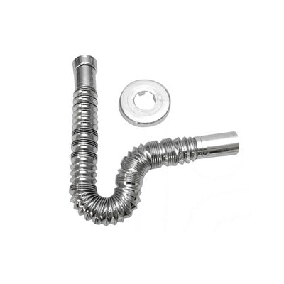 TUBO ESTENSIBILE/COMPRIMIBILE CROMATO CON ROSONE- 11/4 x 32- GOPLA- pezzi 1