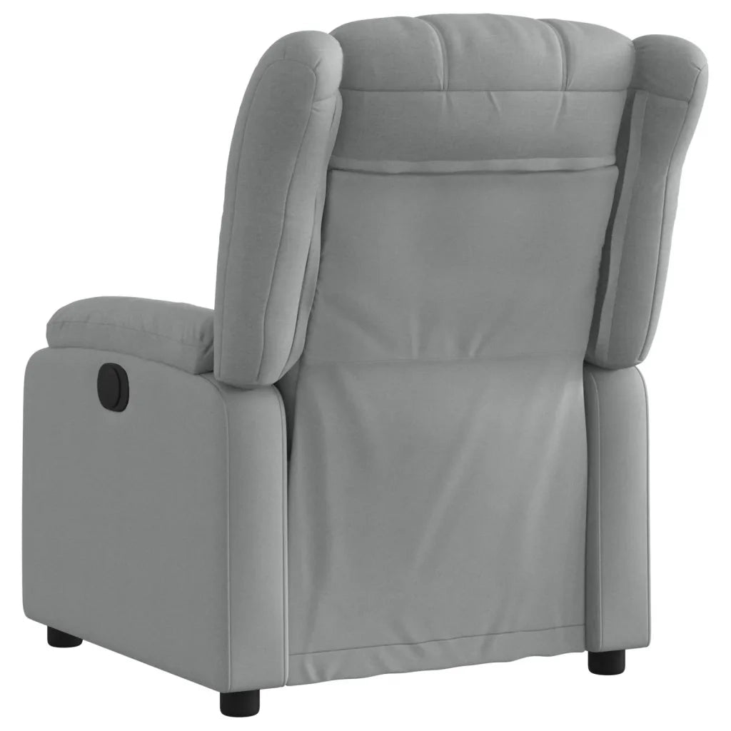 Poltrona | Sedia Relax Elettrica Reclinabile Grigio Chiaro in Tessuto