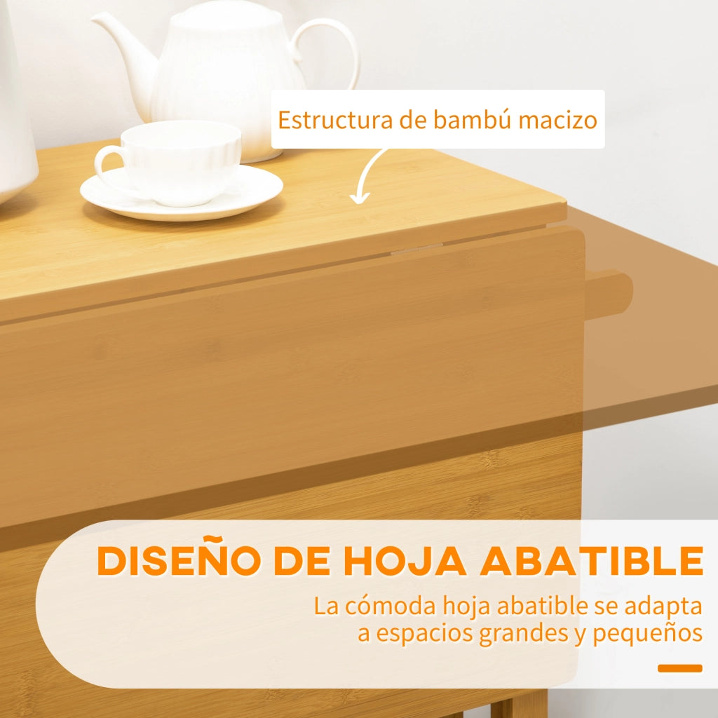 Tavolo da bar pieghevole con sgabelli ¨C zephmum ¨C marrone 82,5x75,5x83,5 cm