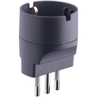 Adattatore semplice Schuko 10A 2P+T spina e presa 10A colore nero opaco Electraline