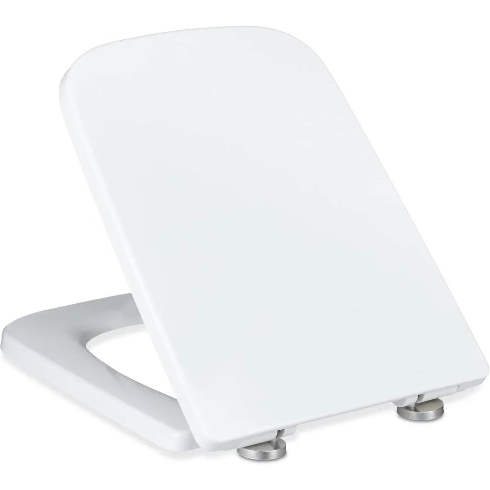 Relaxdays tavoletta chiusura ammortizzata, sedile wc rettangolar