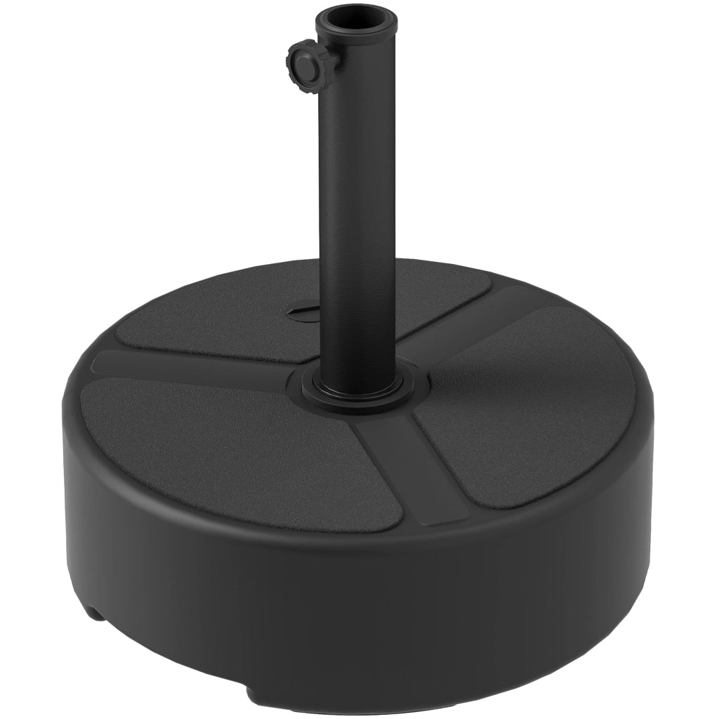 Sostegno per ombrellone riempibile in HDPE ¨C Zephmum ¨C Nero 18 kg