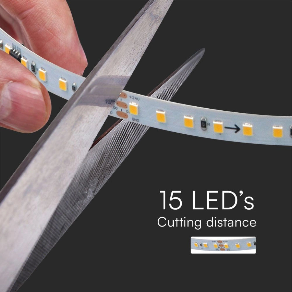 Striscia Strip LED Dinamica SMD2835 10W/m 10m 120 LED/m 24V 4000K IP20 8mm