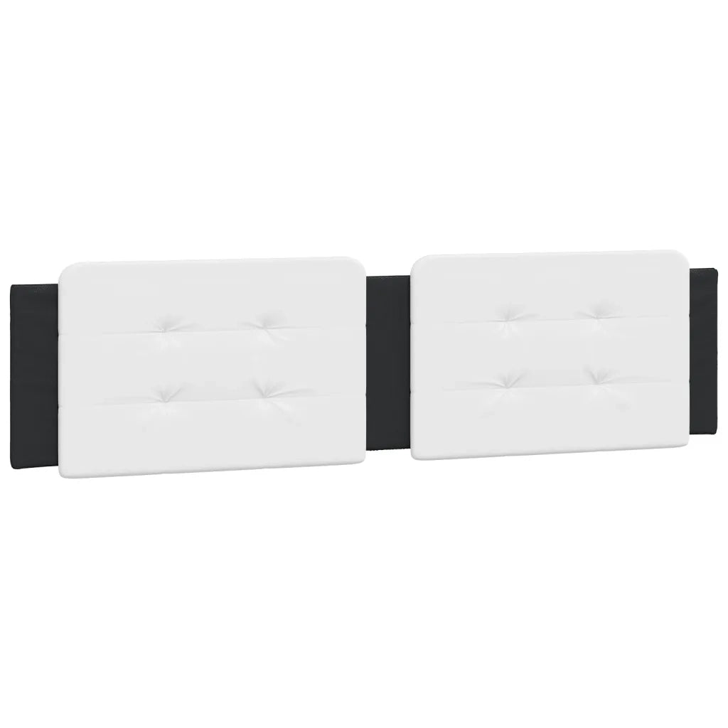 Letto matrimoniale | Letto per adulti | Giroletto con LED senza Materasso Zadar Nero e Bianco 160x200 cm