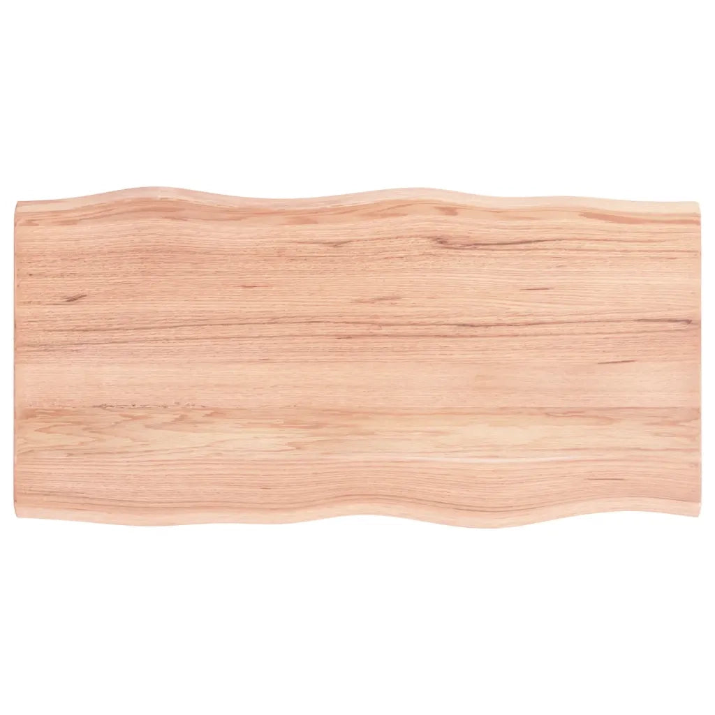 Piano Tavolo | Superficie Tavolo | Piano Scrivania Marrone Chiaro 100x50x2 cm in Rovere Non Trattato