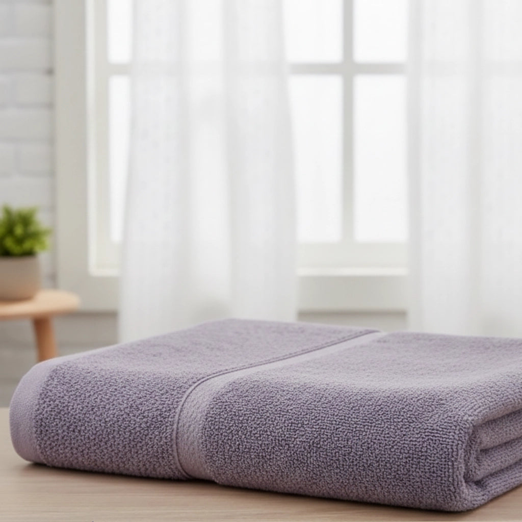 Sanaza, Telo Bagno Sfumatura Colore Struttura Lilla, Viola Lilla