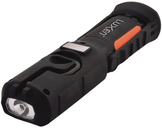 Luxen TORCIA DA LAVORO CON MAGNETE 3 W FRONTALE + 1 W TORCIA, 240 lumen, col. Arancione