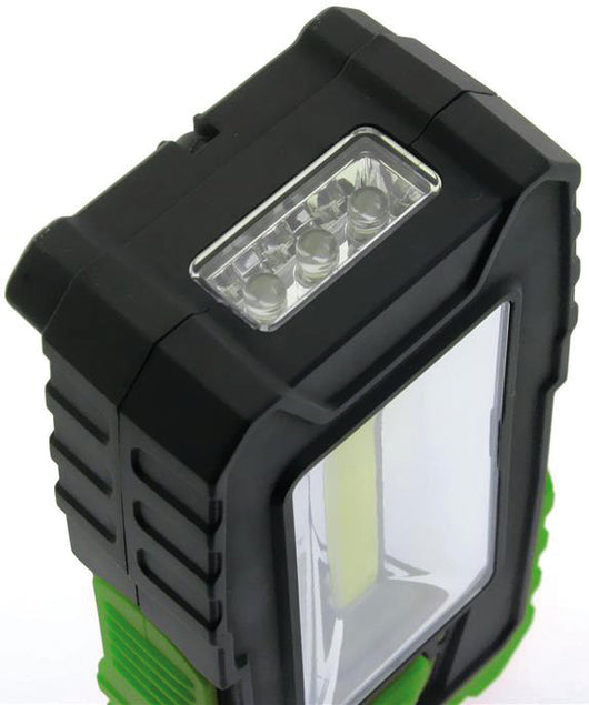 Luxen TORCIA TASCABILE CON MAGNETE 3 W FRONTALE + 1 W TORCIA, 240 lumen, col. Verde