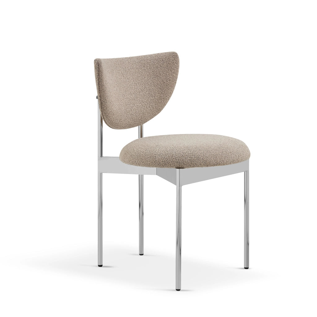 Set 2 Sedie da Pranzo Stile Scandinavo ¨C MINIMAL ¨C Tessuto, Gambe in Metallo, 78x60x56 cm