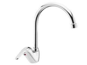 RUBINETTO MISCELATORE MONOCOMANDO LAVELLO CANNA PONTE SERIE CUCINA - 1 pezzi CROLLA